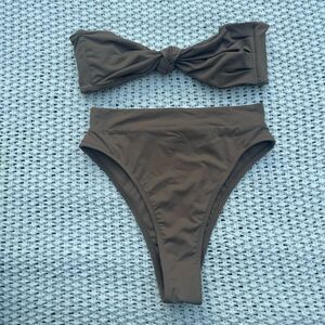 TAN+LINES SWIM By Sivan Ayla  Women Bikini Swim Set S /XS